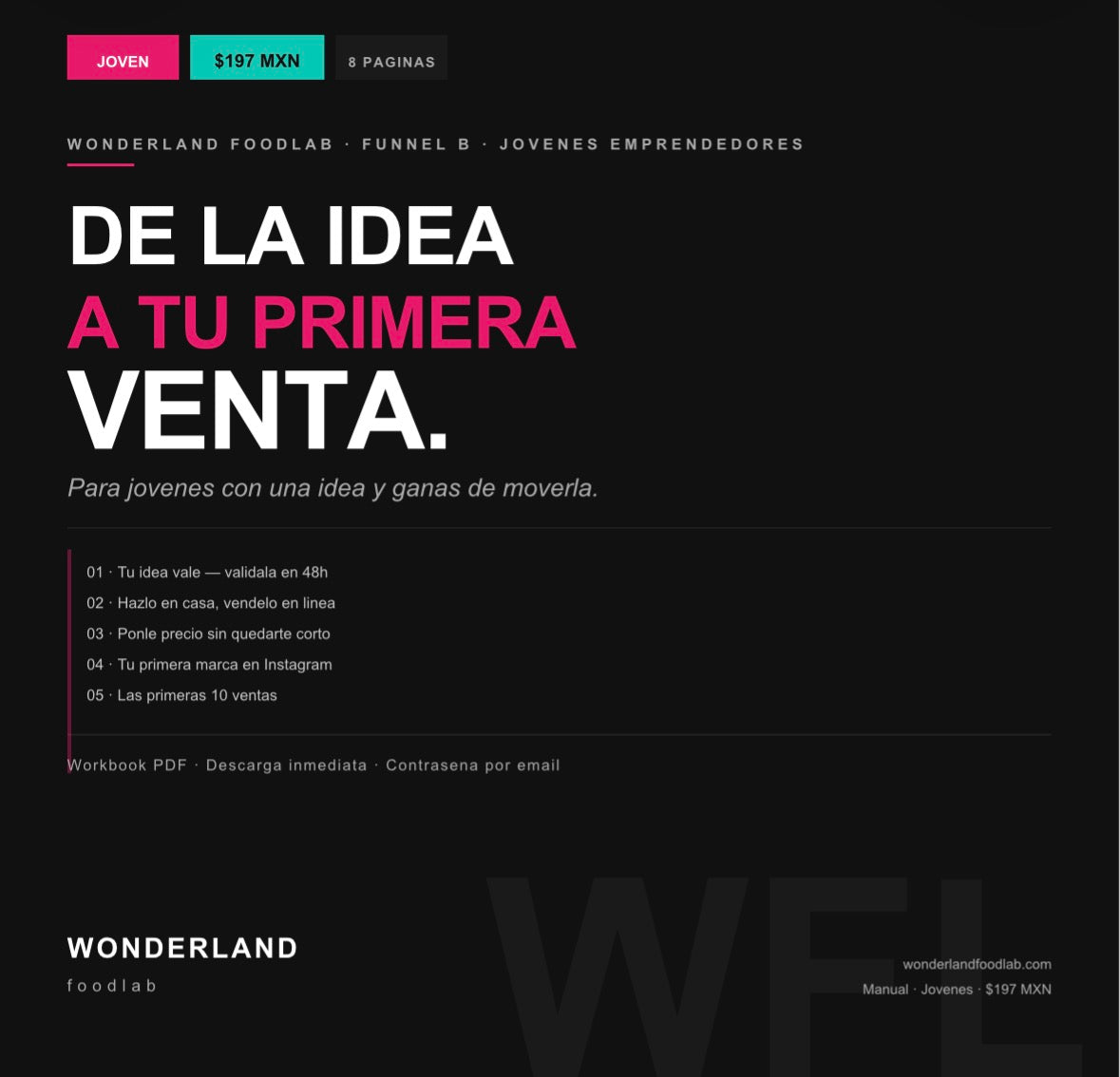De la Idea a tu Primera Venta — Manual WFL Jóvenes