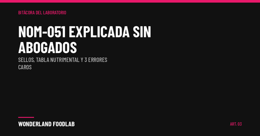 NOM-051 explicada sin abogados: sellos, tabla nutrimental y los 3 errores que cuestan reimpresiones